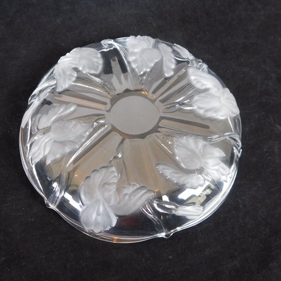Mikasa Home Beautiful Passion Flower 6.5 in Crystal Plate Set of 4 Original Box - Picture 9 of 11